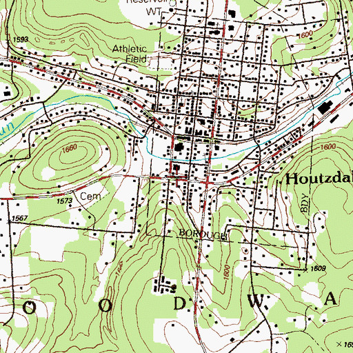 Topographic Map of Houtzdale Ramey Emergency Medical Services Station 47, PA