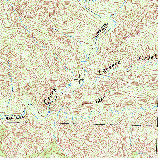 Topographic Map of Lacosca Creek, CA