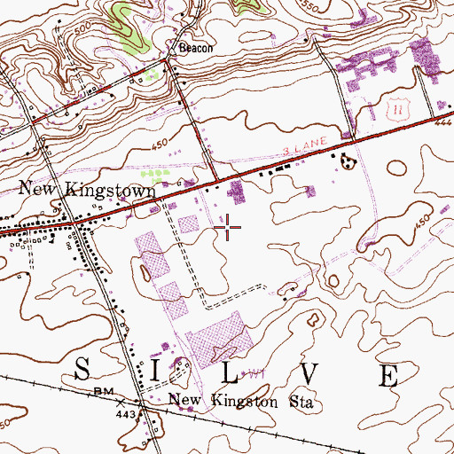 Topographic Map of Silver Spring Ambulance and Rescue Station 72, PA