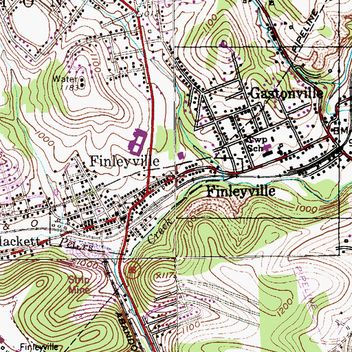 Topographic Map of Union Ambulance Service, PA