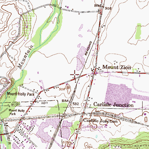 Topographic Map of Yellow Breeches Emergency Medical Services Station 91, PA