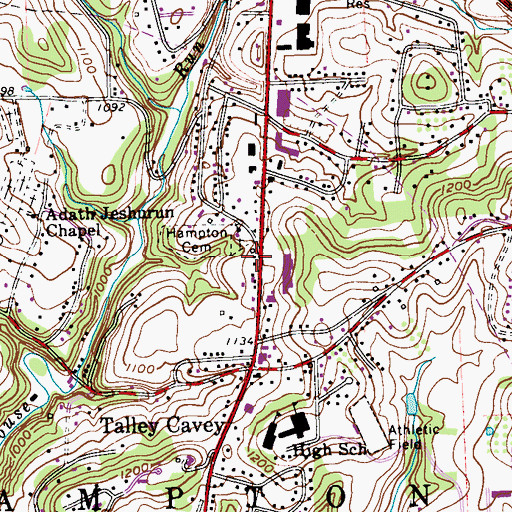 Topographic Map of Hampton Township Emergency Medical Services Station 145, PA