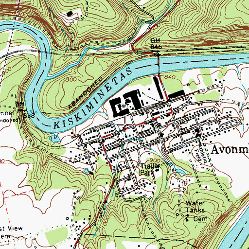 Topographic Map of Avonmore Life Savers Emergency Medical Services, PA