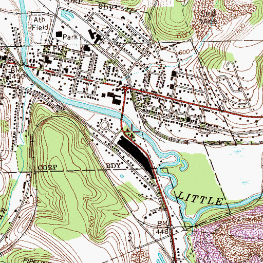 Topographic Map of Brockway Area Ambulance Service Station 10, PA