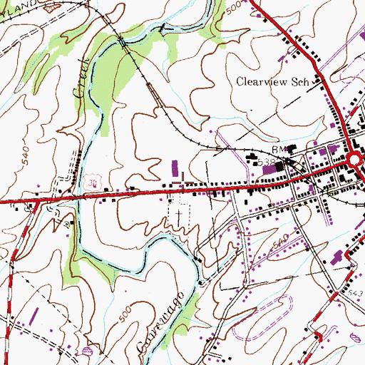 Topographic Map of Ace Emergency Medical Services, PA