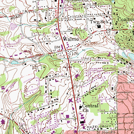 Topographic Map of Noga Ambulance Service Station 20, PA