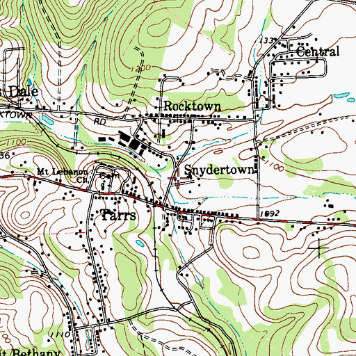 Topographic Map of Mutual Aid Ambulance Service East Huntingdon, PA