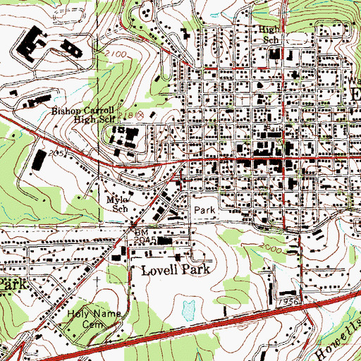 Topographic Map of Ebensburg Area Ambulance Association Station 48, PA