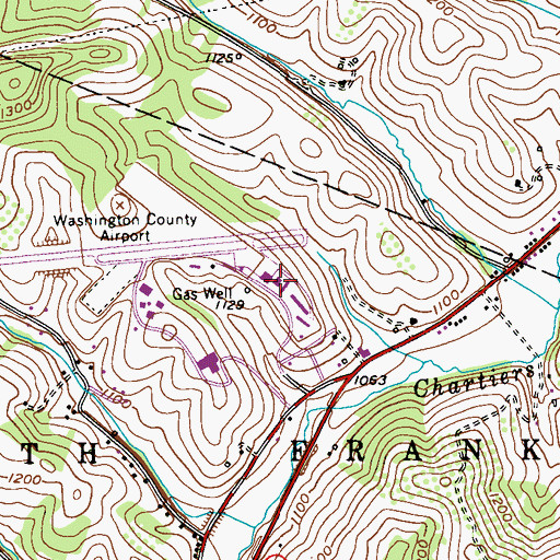 Topographic Map of Aero National Air Ambulance, PA