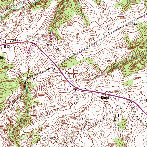 Topographic Map of Duncannon Emergency Medical Services, PA