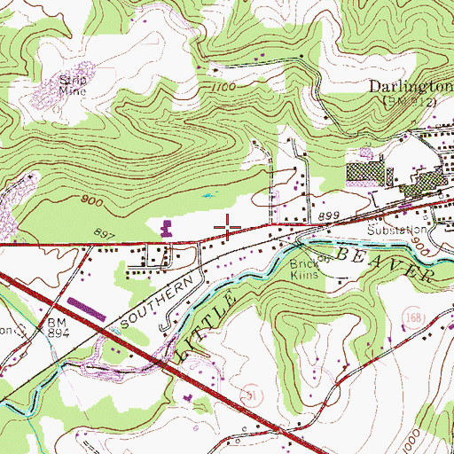 Topographic Map of Northwestern Emergency Medical Services, PA