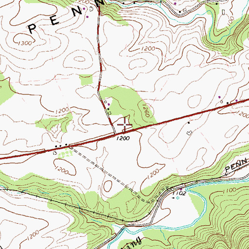 Topographic Map of Penns Valley Emergency Medical Services Company 28, PA