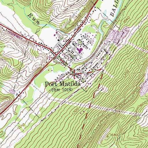 Topographic Map of Port Matilda Emergency Medical Services Company 27, PA