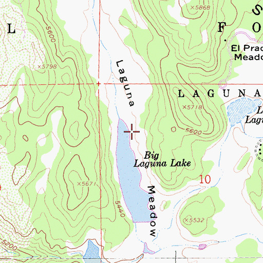 Topographic Map of Laguna Meadow, CA