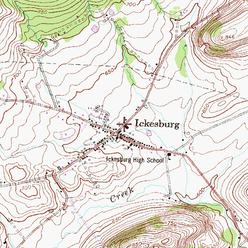 Topographic Map of Ickesburg Ambulance Association, PA