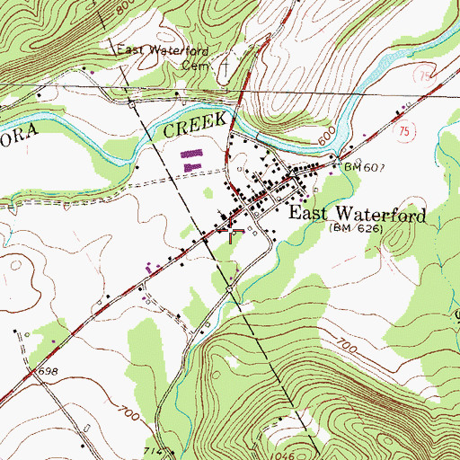 Topographic Map of Lack Tuscarora Emergency Medical Services, PA