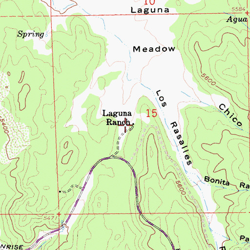 Topographic Map of Laguna Ranch, CA