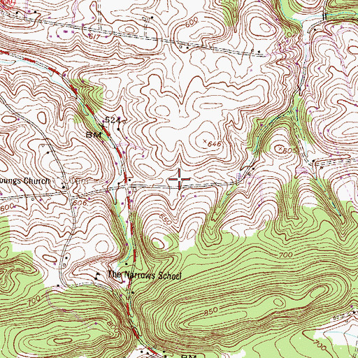 Topographic Map of Shermans Dale Ambulance Association, PA