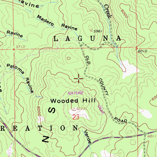 Topographic Map of Laguna Recreation Area, CA