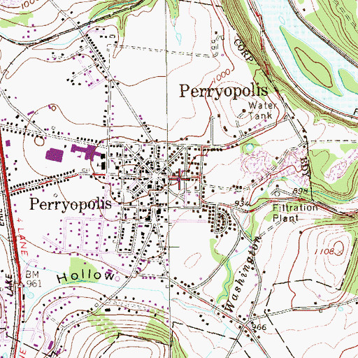 Topographic Map of Emergency Medical Services Southwest Perryopolis, PA