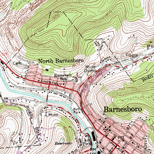 Topographic Map of Health Ride Plus Transportation Service, PA