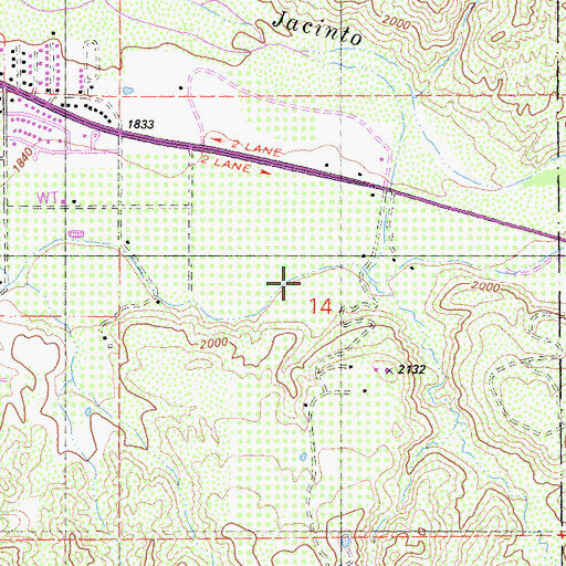 Topographic Map of Lake Hemet Main Canal, CA