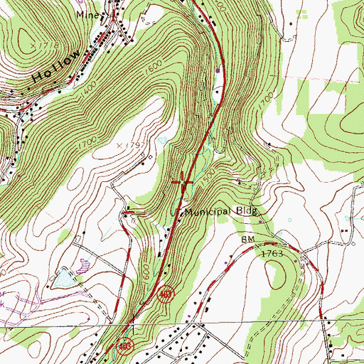 Topographic Map of Conemaugh Township Emergency Medical Services, PA