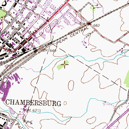 Topographic Map of Holy Sprit Emergency Medical Services Chambersburg, PA