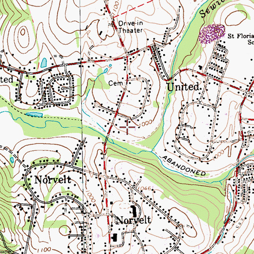 Topographic Map of Norvelt Emergency Medical Services, PA