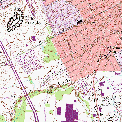 Topographic Map of Millcreek Paramedic Service Kearsarge, PA