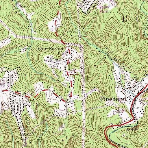 Topographic Map of Economy Ambulance Service, PA