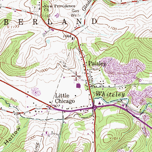 Topographic Map of Emergency Medical Services Southwest Carmichaels, PA