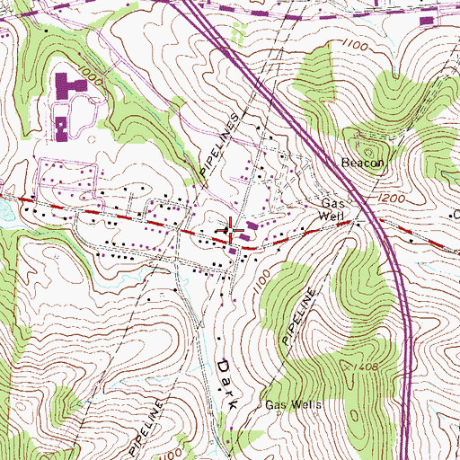 Topographic Map of Emergency Medical Services Southwest Waynesburg, PA