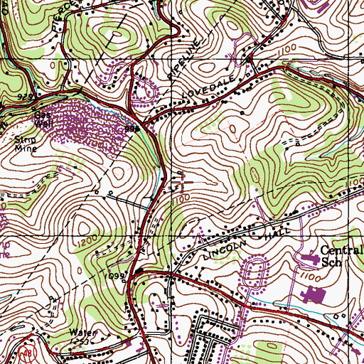 Topographic Map of Elizabeth Township Area Emergency Medical Services Station 520, PA