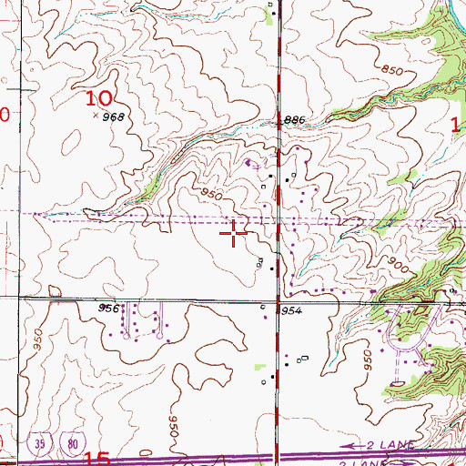 Topographic Map of La' James International College, IA