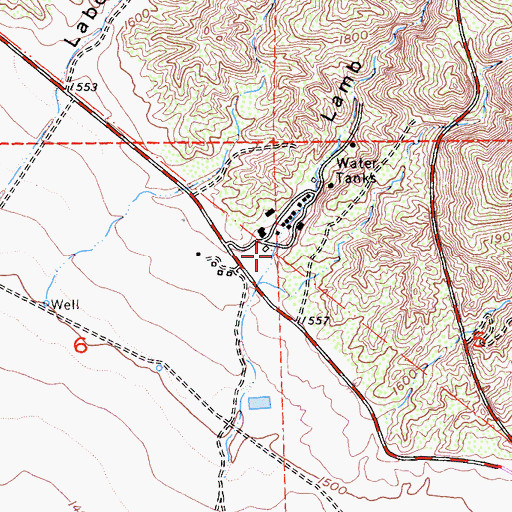 Topographic Map of Lamb Canyon, CA