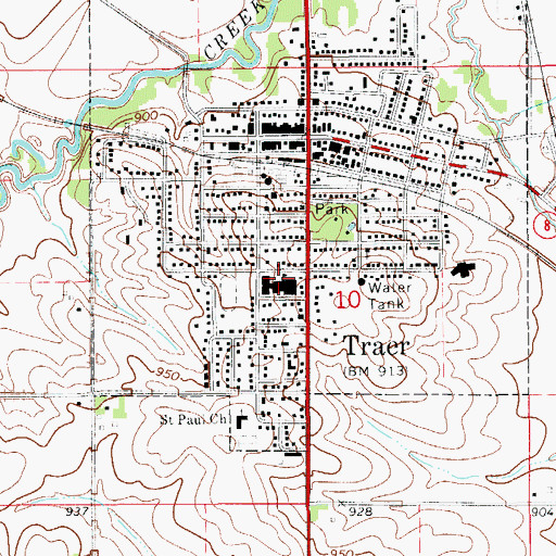 Topographic Map of North Tama Elementary School, IA
