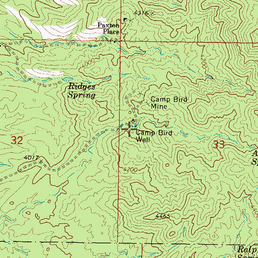 Topographic Map of Camp Bird Well, AZ
