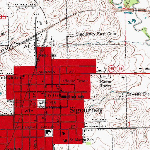 Topographic Map of New Directions Learning Center, IA