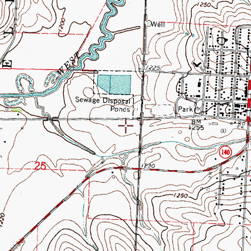 Topographic Map of Kingsley - Pierson High School, IA