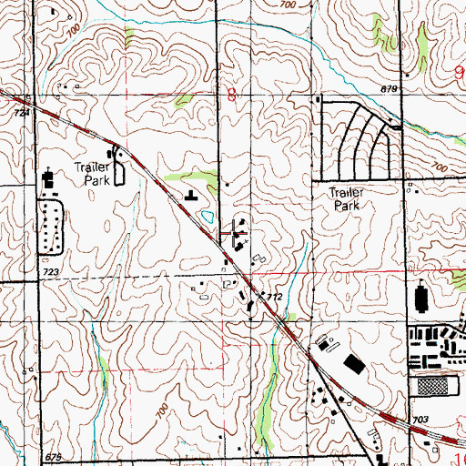 Topographic Map of Quad City Seventh-Day Adventist Junior Academy, IA