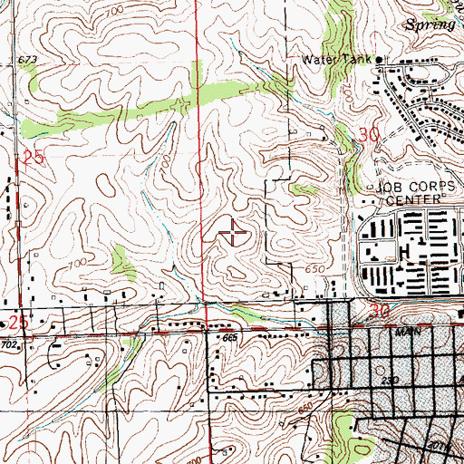 Topographic Map of Eagle Heights Elementary School, IA
