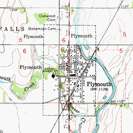 Topographic Map of Plymouth Road Christian Academy, IA