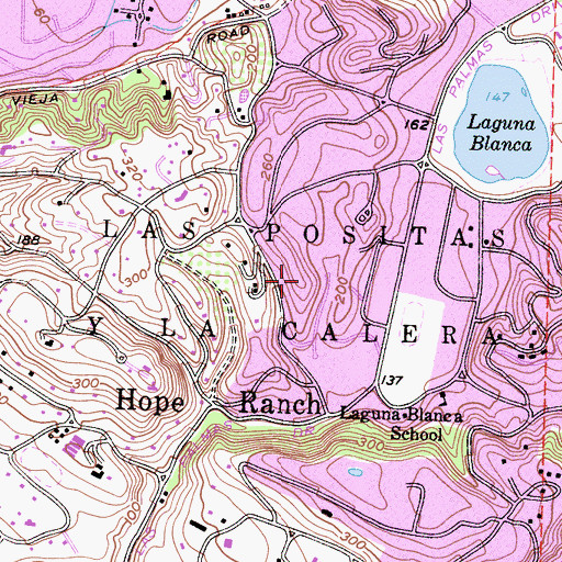 Topographic Map of Las Positas Y La Calera, CA