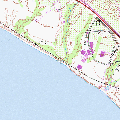 Topographic Map of Las Varas Canyon, CA