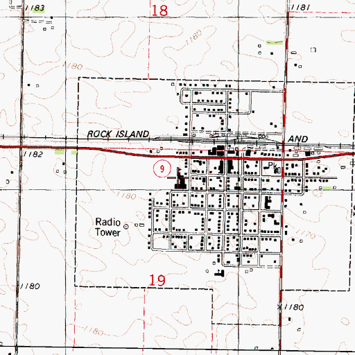 Topographic Map of North Kossuth Elementary School, IA