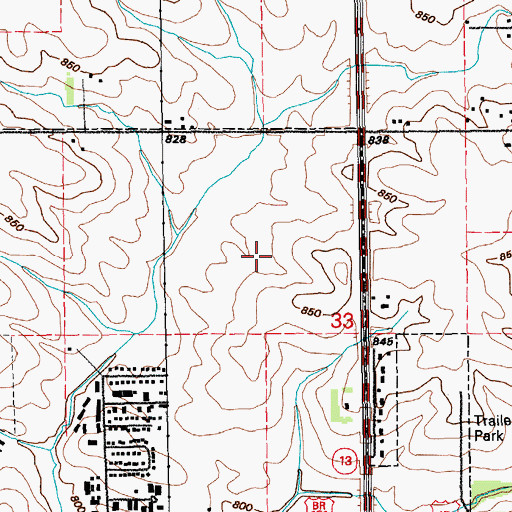 Topographic Map of Linn Grove Elementary School, IA
