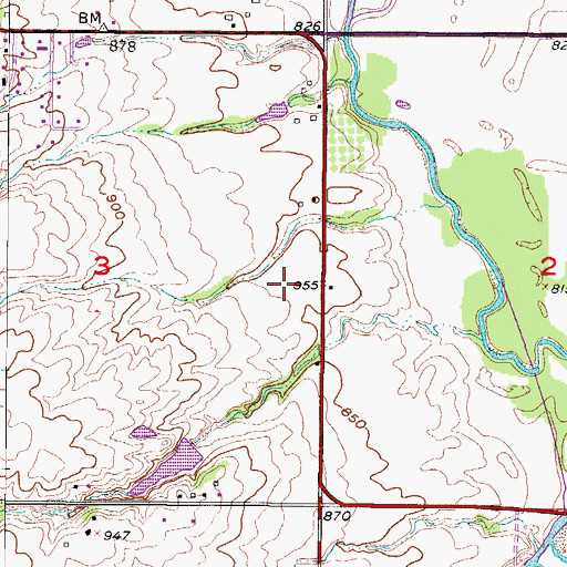 Topographic Map of Beaver Creek Elementary School, IA