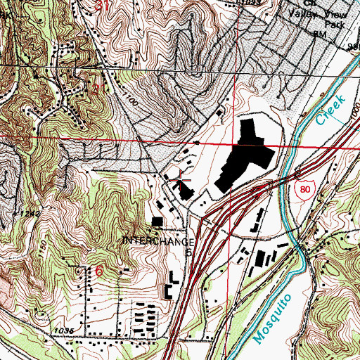 Topographic Map of Kaplan University - Council Bluffs Campus, IA