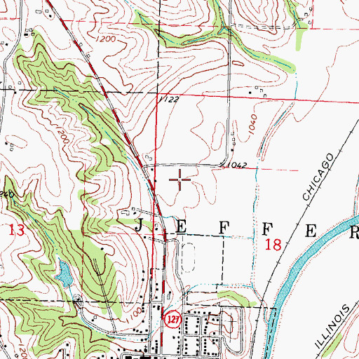 Topographic Map of Logan - Magnolia Elementary School, IA
